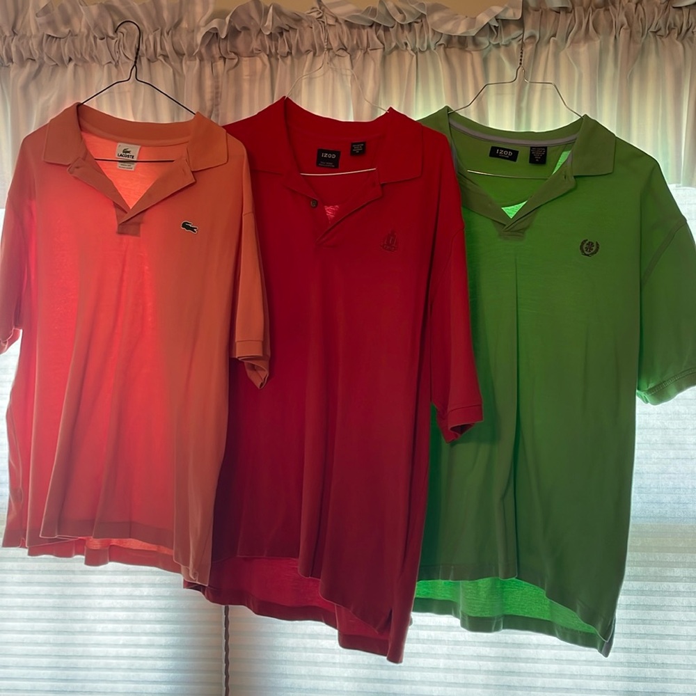 Bundle of 3 XL polos- IZOD and Lacoste
